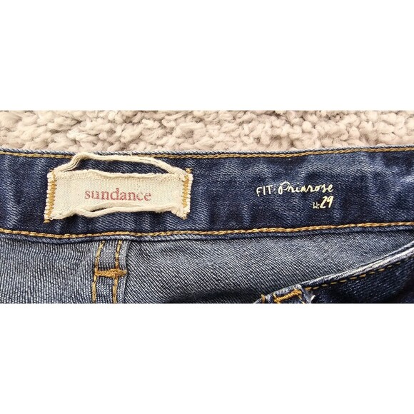 Sundance Womens Primrose Denim Jeans Straight Fit Blue Boyfriend Boho 29 x 28.5 - Picture 3 of 15